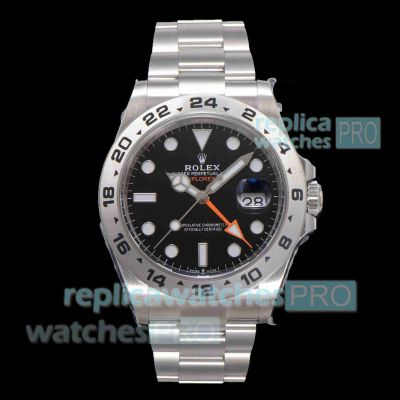 N+ Factory Super Clone Rolex Explorer II 42 Black Dial Stainless Steel Watch Swiss 3285 